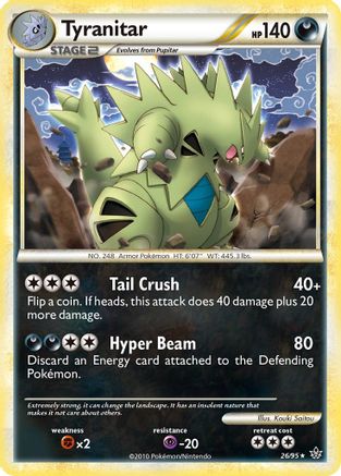 Tyranitar - Reverse Holofoil Unleashed - Rare
