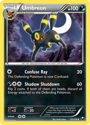 Umbreon (61) (61) 061/108 - Reverse Holofoil Dark Explorers - Uncommon