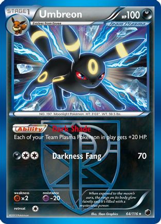 Umbreon (Team Plasma) 064 - Holofoil Plasma Freeze - Holo Rare