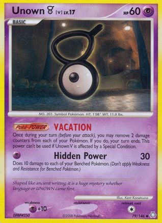 Unown (V) - Reverse Holofoil Legends Awakened - Uncommon