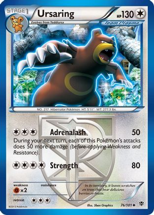 Ursaring (Team Plasma) 076 - Reverse Holofoil Plasma Blast - Uncommon