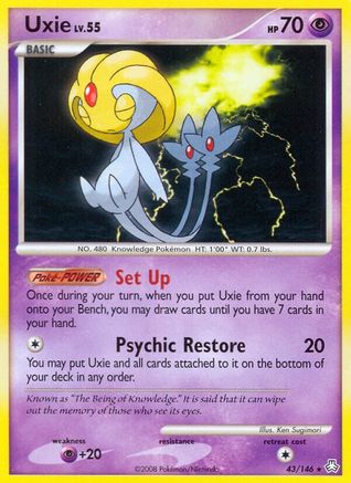 Uxie 043 - Reverse Holofoil Legends Awakened - Rare