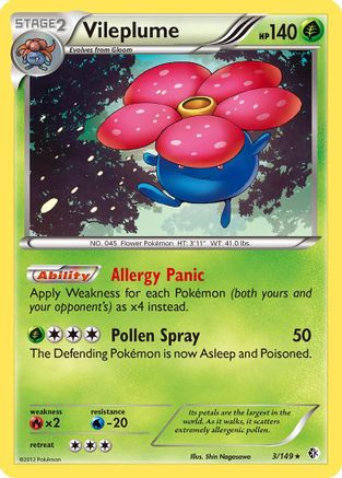 Vileplume - Holofoil Boundaries Crossed - Holo Rare