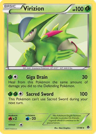 Virizion - Reverse Holofoil Emerging Powers - Holo Rare