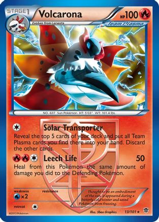 Volcarona (Team Plasma) - Reverse Holofoil Plasma Blast - Rare