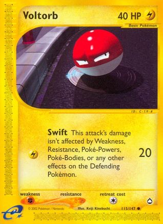 Voltorb (115) - Reverse Holofoil Aquapolis - Common
