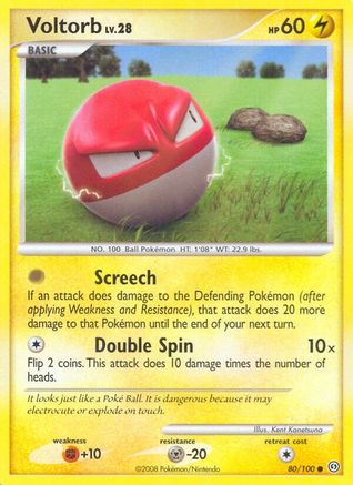 Voltorb (80) - Reverse Holofoil Stormfront - Common