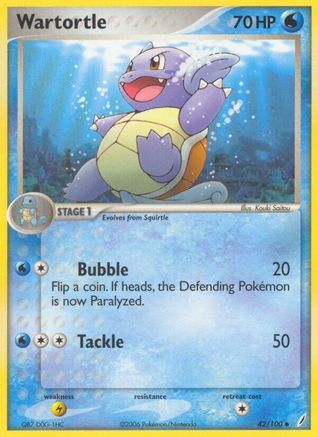 Wartortle - 042/100/100 Crystal Guardians - Uncommon