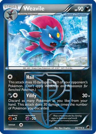 Weavile (Team Plasma) Plasma Freeze - Rare