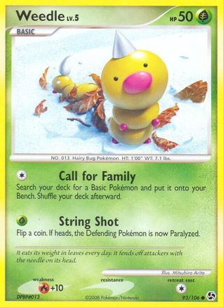 Weedle 093 - Reverse Holofoil Great Encounters - Common