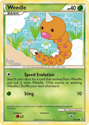 Weedle - Reverse Holofoil Unleashed - Common