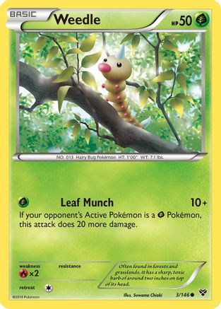 Weedle 003 XY Base Set - Common