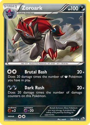 Zoroark 090 - Holofoil Legendary Treasures - Holo Rare