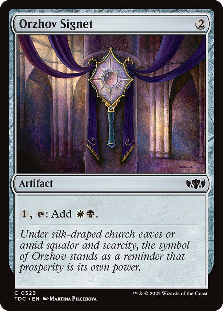 Orzhov Signet (TDC-323) - Commander: Tarkir: Dragonstorm