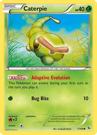 Caterpie 001 - Reverse Holofoil XY Flashfire - Common