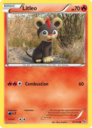 Litleo (18) (18) 018 - Reverse Holofoil XY Flashfire - Common