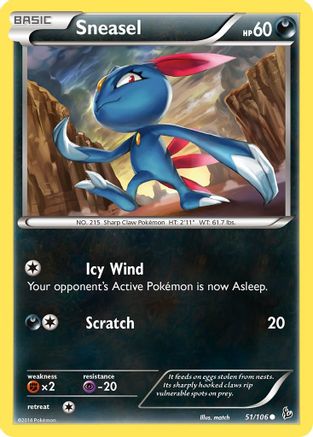 Sneasel (51) (51) 051 - Reverse Holofoil XY Flashfire - Common