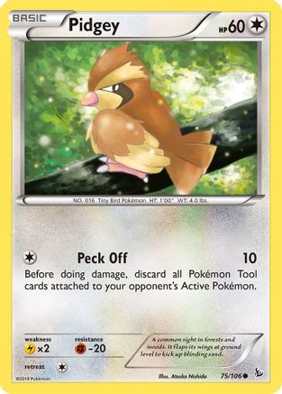 Pidgey 075 XY Flashfire - Common