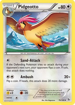 Pidgeotto 076 XY Flashfire - Uncommon
