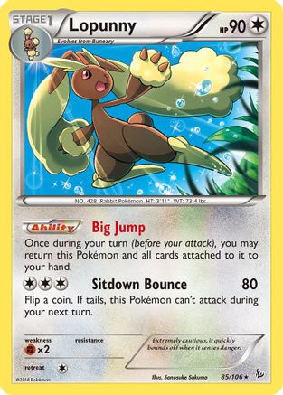 Lopunny 085 - Reverse Holofoil XY Flashfire - Rare
