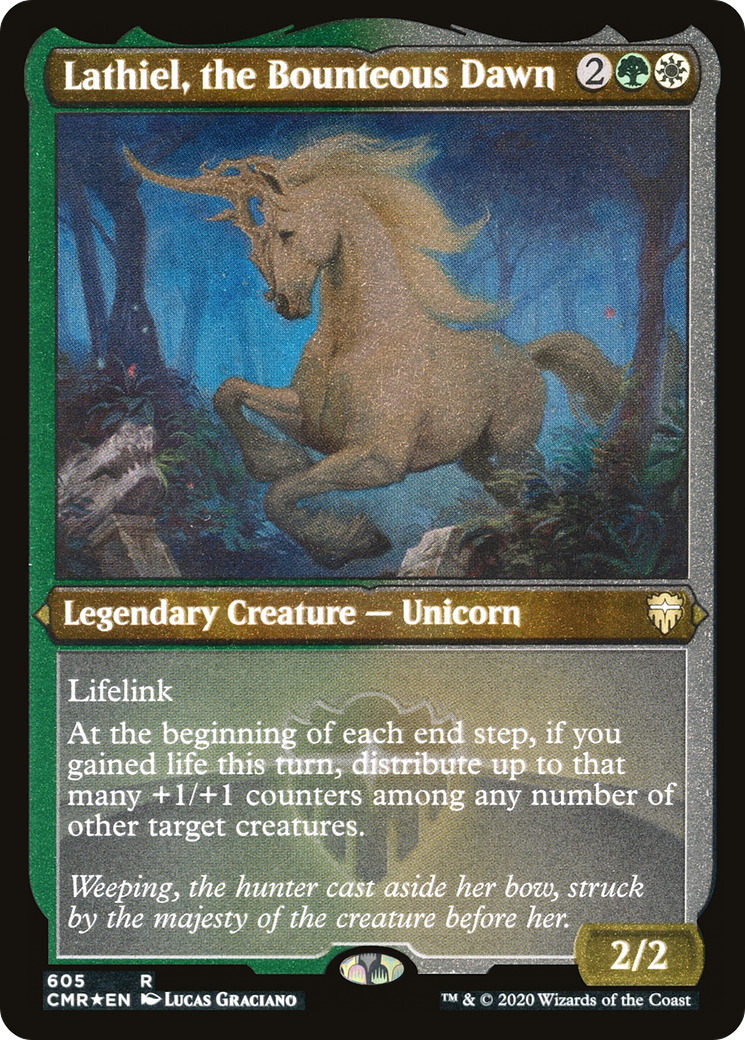 Lathiel, the Bounteous Dawn (Foil Etched) (CMR-605) - Commander Legends Foil