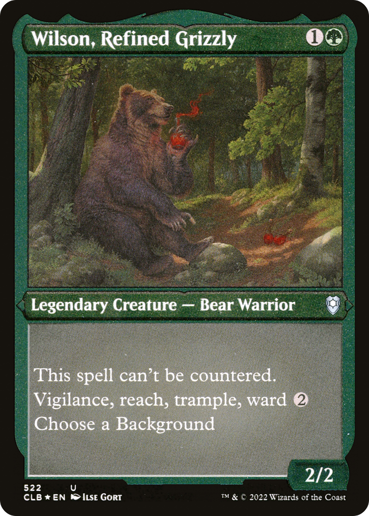 Wilson, Refined Grizzly (Foil Etched) (CLB-522) - Commander Legends: Battle for Baldur's Gate Foil