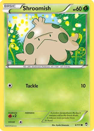 Shroomish 006 - Reverse Holofoil XY Furious Fists - Common