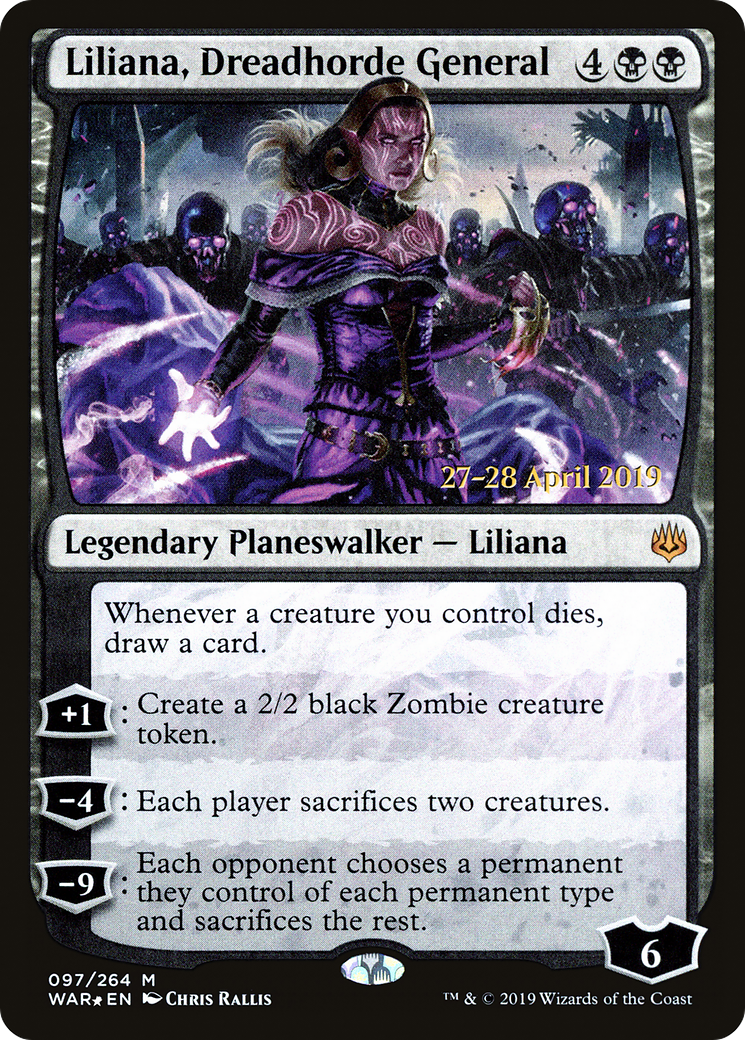 Liliana, Dreadhorde General (PRE-97S) - War of the Spark Promos Foil