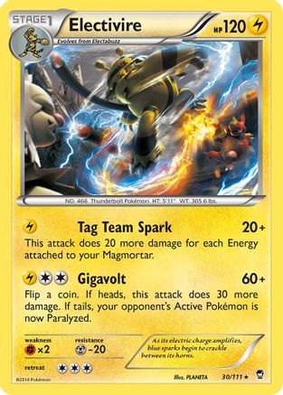 Electivire 030 XY Furious Fists - Rare