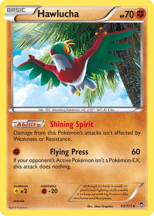 Hawlucha 063 - Reverse Holofoil XY Furious Fists - Holo Rare