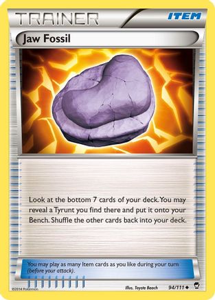 Jaw Fossil 094/111 XY Furious Fists - Uncommon