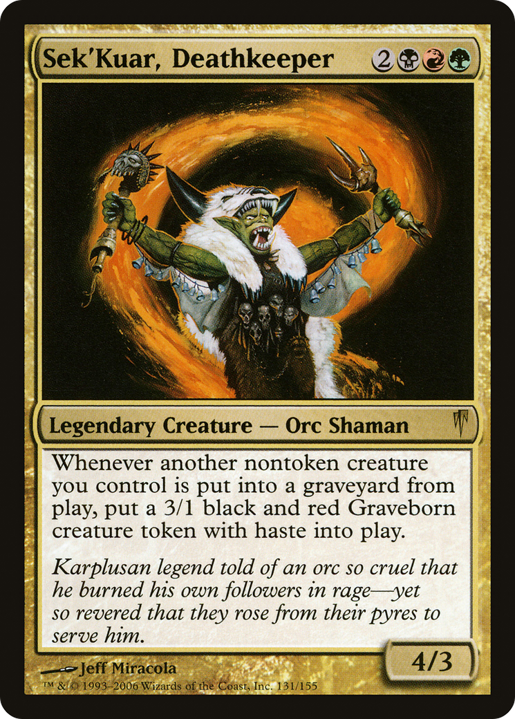 Sek'Kuar, Deathkeeper (CSP-131) - Coldsnap Foil