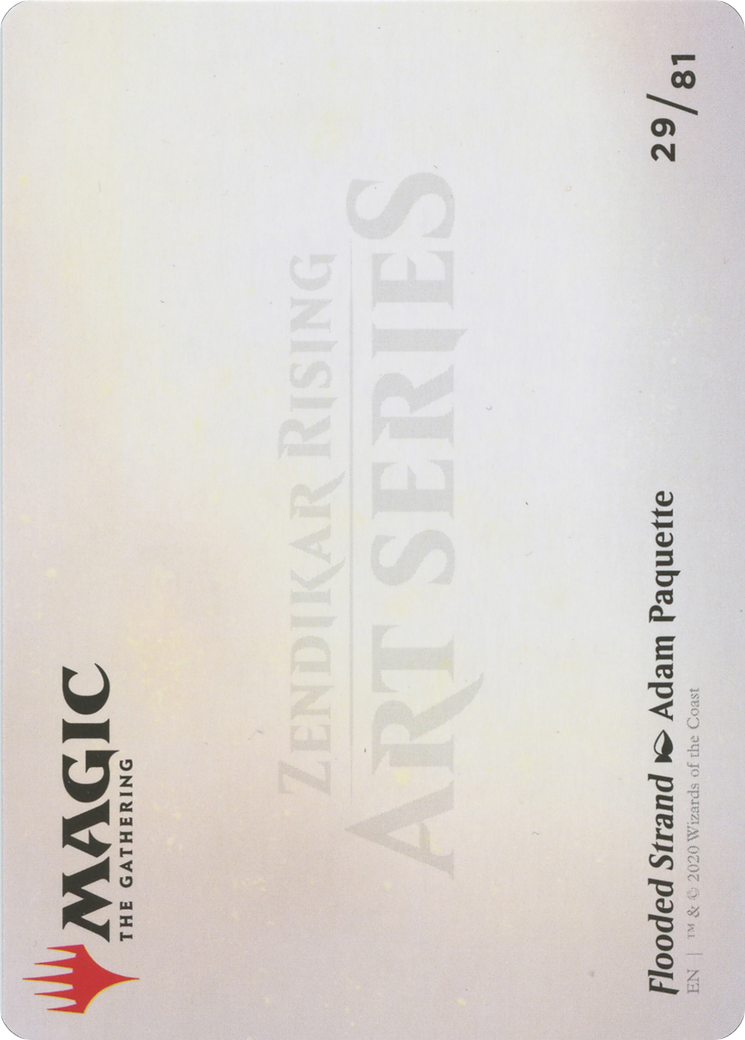 Flooded Strand // Flooded Strand (AZNR-029) - Zendikar Rising Art Series (Borderless)