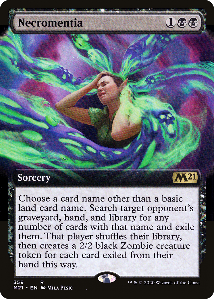 Necromentia (Extended Art) (M21-359) - Core Set 2021: (Extended Art) Foil