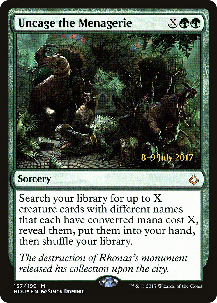 Uncage the Menagerie (PRE-137S) - Hour of Devastation Promos Foil