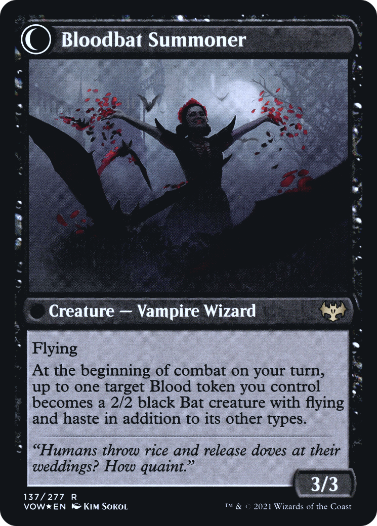 Voldaren Bloodcaster (PRE-137) - Innistrad: Crimson Vow Promos: (Double Faced Transform) Foil