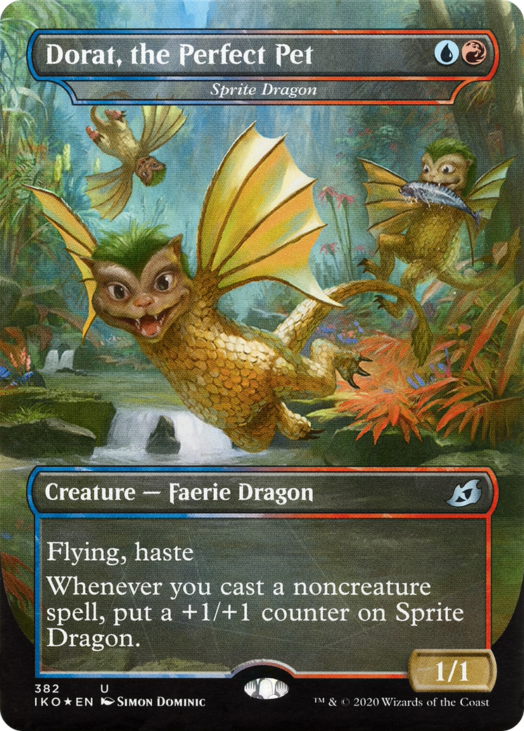 Dorat, the Perfect Pet - Sprite Dragon (IKO-382) - Ikoria: Lair of Behemoths / Dorat, the Perfect Pet (Borderless)