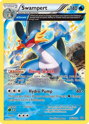 Swampert (Alpha) 036 - Reverse Holofoil XY Primal Clash - Holo Rare