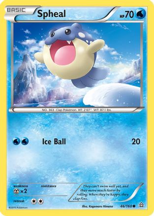 Spheal (46) (46) 046 - Reverse Holofoil XY Primal Clash - Common