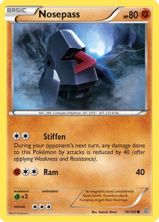 Nosepass - Reverse Holofoil XY Primal Clash - Common