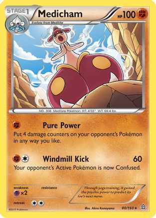 Medicham - Reverse Holofoil XY Primal Clash - Holo Rare