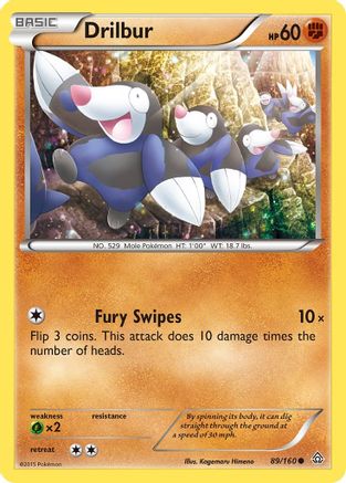 Drilbur - Reverse Holofoil XY Primal Clash - Common