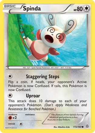 Spinda 115/160 - Reverse Holofoil XY Primal Clash - Common