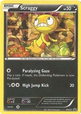 Scraggy - BW25 (Cracked Ice Holo) - Holofoil Black and White Promos - Promo