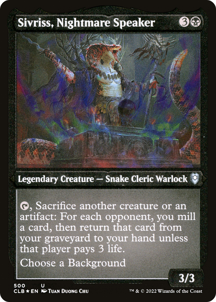 Sivriss, Nightmare Speaker (Foil Etched) (CLB-500) - Commander Legends: Battle for Baldur's Gate Foil