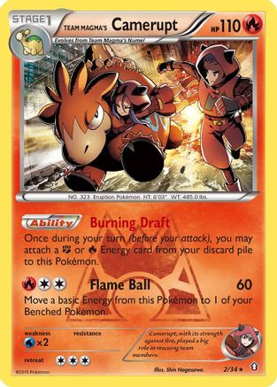Team Magma's Camerupt 002 - Reverse Holofoil Double Crisis - Holo Rare