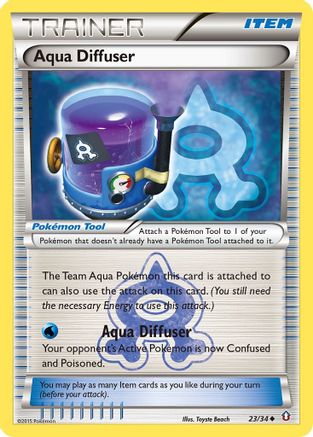 Aqua Diffuser 023 - Reverse Holofoil Double Crisis - Uncommon