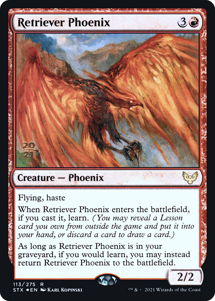 Retriever Phoenix (PRE-113S) - Strixhaven: School of Mages Promos Foil