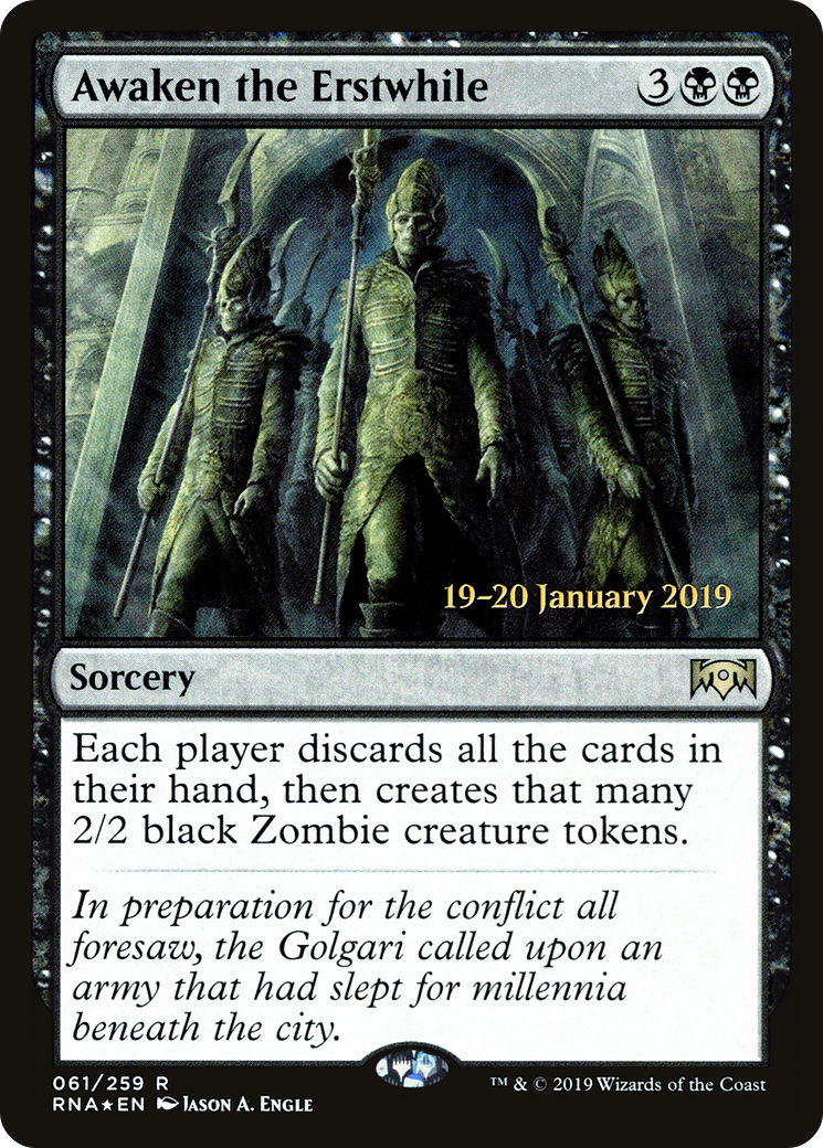 Awaken the Erstwhile (PRE-61S) - Ravnica Allegiance Promos Foil