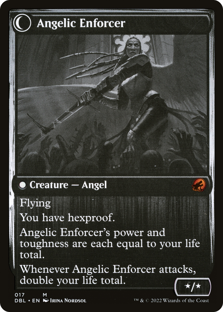 Enduring Angel (DBL-017) - Innistrad: Double Feature: (Double Faced Transform) Foil